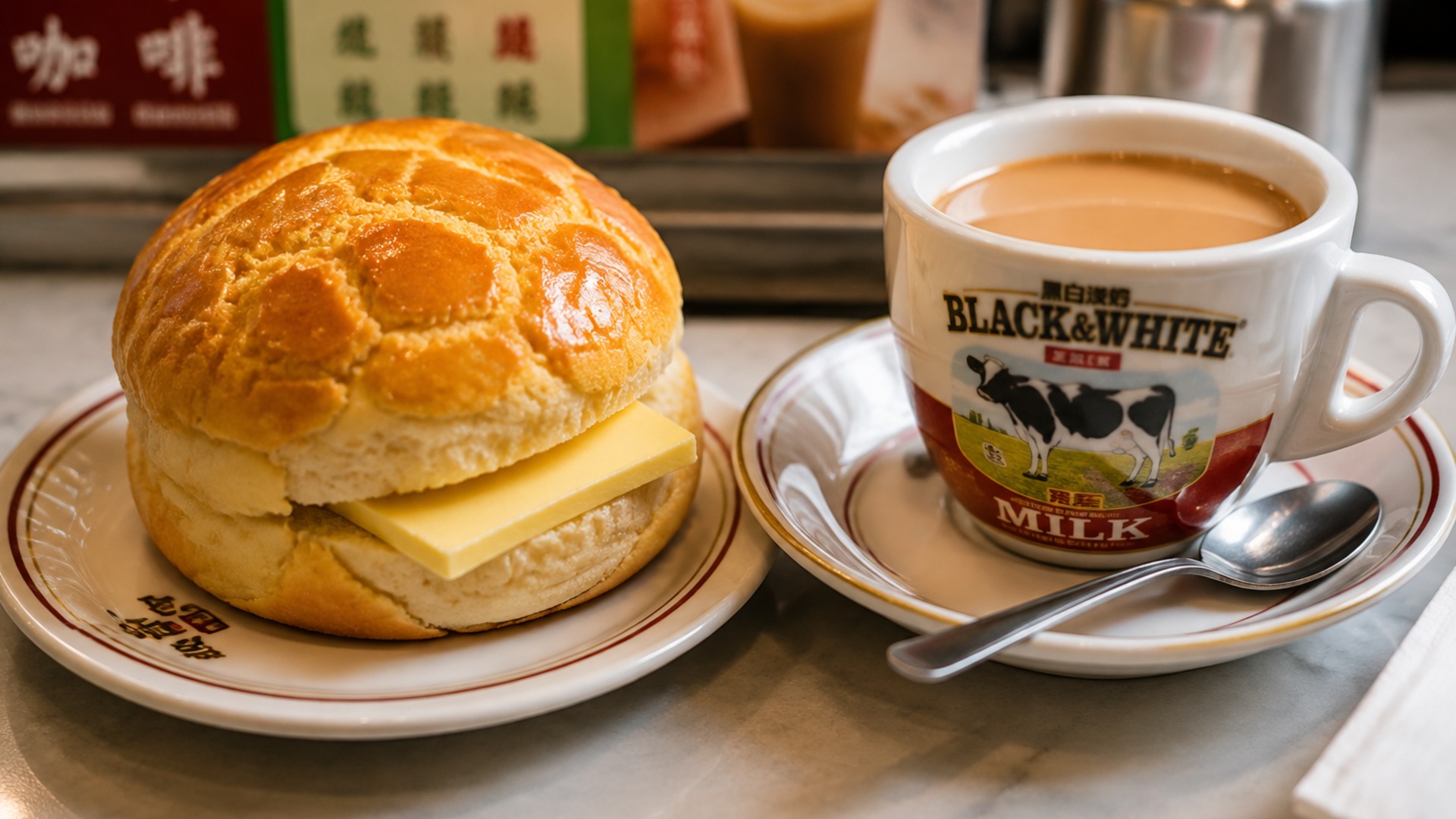 Hong Kong Milk Tea & Pineapple Bun